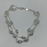 LINKS OF LONDON Ladies Silver Bracelet Beaded Essential 3Row L NEW RRP215