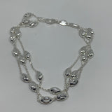 LINKS OF LONDON Ladies Silver Bracelet Beaded Essential 3Row L NEW RRP215