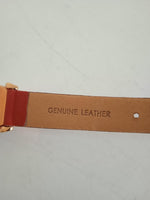 LINKS OF LONDON Ladies Red Leather Rose Gold St. Steel Oval Allegra Watch S NEW