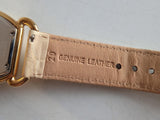 LINKS OF LONDON Ladies Gold Plated White Leather Driver Eclipse Watch L NEW