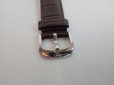 LINKS OF LONDON Ladies Brown Leather Croc St. Steel 22mm Watch Strap OS NEW
