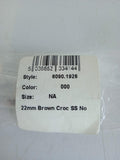 LINKS OF LONDON Ladies Brown Leather Croc St. Steel 22mm Watch Strap OS NEW