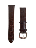 LINKS OF LONDON Ladies Dark Brown Leather Croc St. Steel 18mm Watch Strap OS NEW