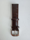 LINKS OF LONDON Ladies Dark Brown Leather Croc St. Steel 18mm Watch Strap OS NEW