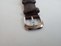 LINKS OF LONDON Ladies Dark Brown Leather Croc St. Steel 18mm Watch Strap OS NEW