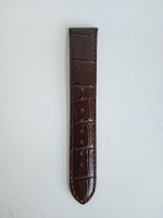LINKS OF LONDON Ladies Dark Brown Leather Croc St. Steel 18mm Watch Strap OS NEW
