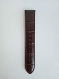LINKS OF LONDON Ladies Dark Brown Leather Croc St. Steel 18mm Watch Strap OS NEW