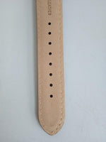 LINKS OF LONDON Ladies Dark Brown Leather Croc St. Steel 18mm Watch Strap OS NEW