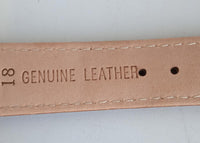 LINKS OF LONDON Ladies Dark Brown Leather Croc St. Steel 18mm Watch Strap OS NEW