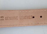 LINKS OF LONDON Ladies Dark Brown Leather Croc St. Steel 18mm Watch Strap OS NEW