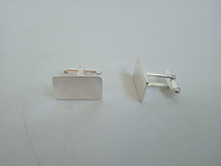 LINKS OF LONDON Men's Sterling Silver T-Bar Corporate Rectangle Cufflinks OS NEW