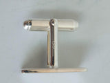 LINKS OF LONDON Men's Sterling Silver T-Bar Corporate Rectangle Cufflinks OS NEW