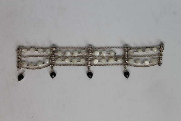 LINKS OF LONDON Ladies Sterling Silver Anthology 5-Row Beaded Belt Bracelet