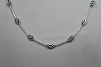LINKS OF LONDON Ladies Sterling Silver Essentials Beaded Necklace 45cm NEW