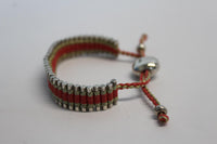 LINKS OF LONDON Ladies Pink Sterling Silver Aeoyf Knit 4 Rows Bracelet OS NEW