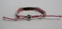 LINKS OF LONDON Ladies Baby Pink Sterling Silver Friendship ID Bracelet OS NEW