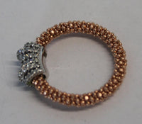 LINKS OF LONDON Ladies Sterling Silver 925 RGP CZ Stardust Crown Ring N NEW