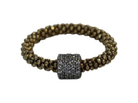 LINKS OF LONDON Ladies Sterling Silver 925 Stardust Beaded YGP/CZ Ring N NEW