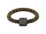 LINKS OF LONDON Ladies Sterling Silver 925 Stardust Beaded YGP/CZ Ring N NEW