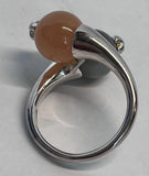 LINKS OF LONDON Ladies Sterling Silver Orange Grey Signature Moon Ring P NEW