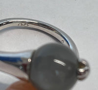 LINKS OF LONDON Ladies Sterling Silver Orange Grey Signature Moon Ring P NEW