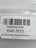 LINKS OF LONDON Ladies Sterling Silver Orange Grey Signature Moon Ring P NEW
