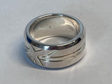 LINKS OF LONDON Men's Sterling Silver 925 2012 Union Jack Flag Ring S NEW