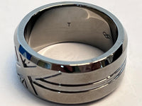 LINKS OF LONDON Men's Sterling Silver Ruthenium Vermeil Union Jack Ring T NEW