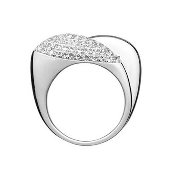 LINKS OF LONDON Ladies Hope Double Sterling Silver 925 & White Topaz Ring N NEW