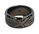 LINKS OF LONDON Men's Sterling Silver Ruthenium Vermeil Union Jack Ring S NEW