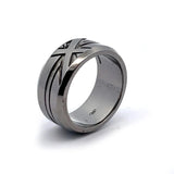 2012 Union Jack Band Ring - Ruthenium Plater - R - Links of London