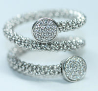 LINKS OF LONDON Ladies Sterling Silver Star Dust Disk Wrap Ring N NEW RRP150