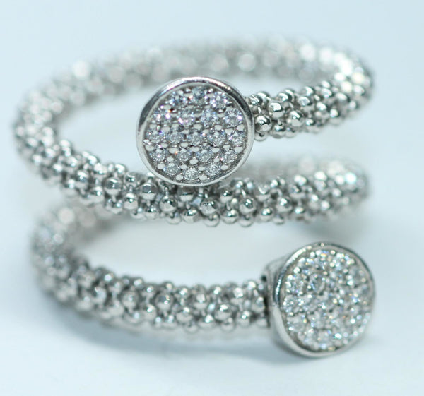 LINKS OF LONDON Ladies Sterling Silver Star Dust Disk Wrap Ring N NEW RRP150