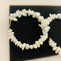 Unbranded Hoop Pearl Stack Beach Hooped Ladies White Earrings NEW RRP110