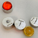 SUNNEI Stud Large Yellow Stone Back To Back Ladies Orange Earrings NEW RRP175