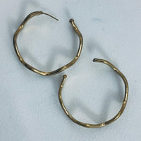 SYLVIA TOLEDANO Hoop Zig Zag Wavey Gold Ladies Earrings NEW RRP105