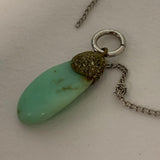 Unbranded Choker Green Charm Stone Silver Ladies Necklace NEW RRP99