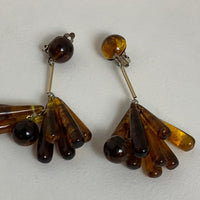 VALET STUDIO Dangle Brown Earrings Ladies Tortoiseshell Teardrops NEW RRP160