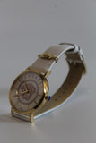 VERSACE Ladies V-Essential Stainless Steel White Leather Strap Watch NEW
