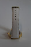 VERSACE Ladies V-Essential Stainless Steel White Leather Strap Watch NEW