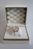VERSACE Ladies V-Essential Stainless Steel White Leather Strap Watch NEW