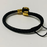 VERSACE Black Men's  Rope Medusa Contrast Strap Bracelet NEW