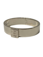 GIVENCHY Silver Men's  Bangle 4G Cuff Logo Lock Bracelet NEW