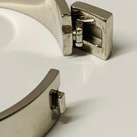 GIVENCHY Silver Men's  Bangle 4G Cuff Logo Lock Bracelet NEW