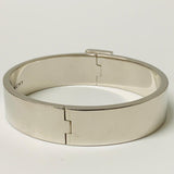 GIVENCHY Silver Men's  Bangle 4G Cuff Logo Lock Bracelet NEW