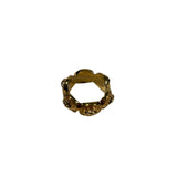 VERSACE Gold Tribute 6 Coin Medusa Brass Ring Size 15/Small NEW RRP 230