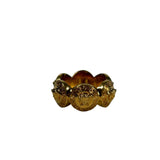 VERSACE Gold Tribute 6 Coin Medusa Brass Ring Size 15/Small NEW RRP 230