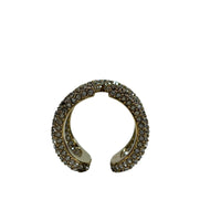 VALENTINO Swarovski Crystals V Logo Signature Ring Metal Size 15 IT NEW RRP 380