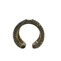 VALENTINO Swarovski Crystals V Logo Signature Ring Metal Size 15 IT NEW RRP 380