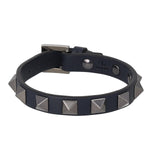 VALENTINO GARAVANI Rockstud Bracelet Black Gun Mental Grey NEW RRP250
